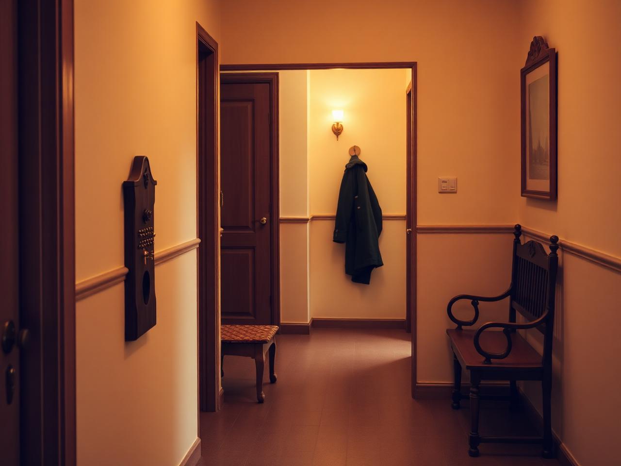 Eingangsbereich einer Wohnung mit Schlüsselbrett